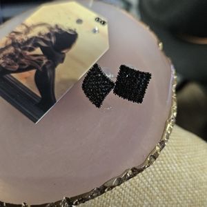 Square Blake Zirconia post earings.